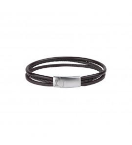 Aze Juwels armband Dainty Three String Brown 21 cm - 3221403