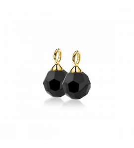 ZINZI zlv. creoolhangers zwarte brad 10 mm gg.verg. - 3221488