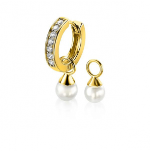 ZINZI zilv. creoolhangers witte parel rond 6 mm gg.verg. - 3221492