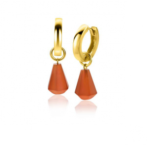 ZINZI zlv. creoolhangers pegel rood gg.verg. - 3221494
