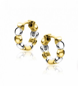 ZINZI zlv. klapcreolen rondjes gg.verg/wil 13.5x3.5 mm - 3221498