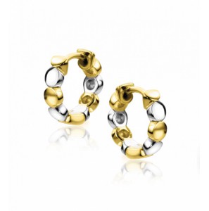 ZINZI zlv. klapcreolen rondjes gg.verg/wil 13.5x3.5 mm - 3221498