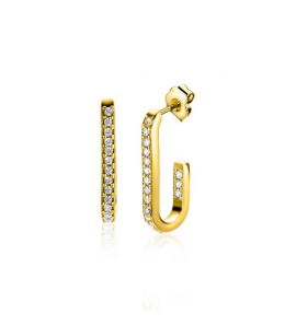 ZINZI zlv. oorstekers rechthoek zirkonia&#39;s 20x2.5 mm gg.verg. - 3221515