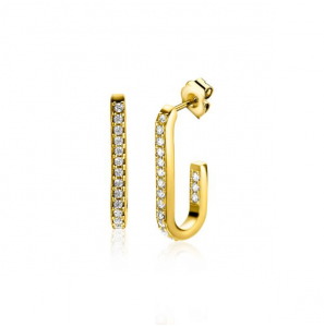 ZINZI zlv. oorstekers rechthoek zirkonia&#39;s 20x2.5 mm gg.verg. - 3221515