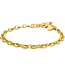 ZINZI zlv. armband koffieboon schakel 5 mm gg.verg. - 3221523