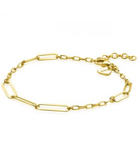 ZINZI zlv. armband paperclip schakels gg.verg. - 3221530