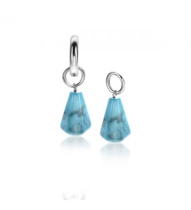 ZINZI zlv. creoolhangers pegel turquoise - 3221558