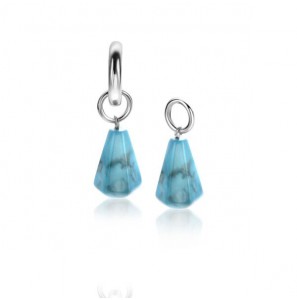 ZINZI zlv. creoolhangers pegel turquoise - 3221558