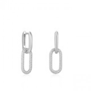 Ania Haie Rope Oval Drop Earrings M Silver - 3221566