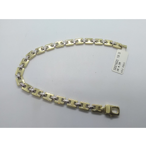 Goud armband fantasie H-schakel 6 mm 19.5 cm - 3221600