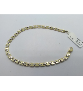 Goud armband fantasie H-schakel 4 mm 19.5 cm - 3221601