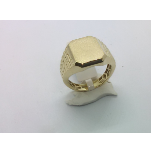 Goud heren ring "president" achtkant mt. 20 - 3221602