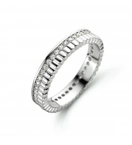 Zilver sames ring met zirkonia mt. 17¼ - 3221572