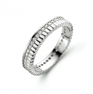 Zilver sames ring met zirkonia mt. 17¼ - 3221572