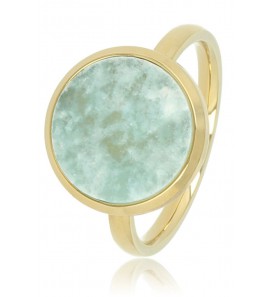 My Bendel Vita ring met blauwe amazoniet goud mt 19 - 3221635