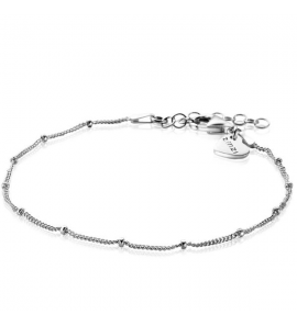 ZINZI zlv. armband dun grmt. met bolletjes 17-20 cm - 3221613