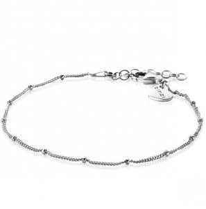 ZINZI zlv. armband dun grmt. met bolletjes 17-20 cm - 3221613