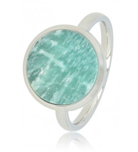 My Bendel Vita ring met blauwe amazoniet zilver mt 16 - 3221628