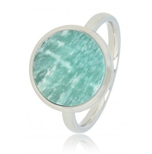 My Bendel Vita ring met blauwe amazoniet zilver mt 16 - 3221628