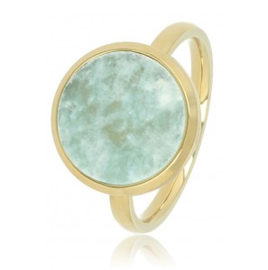 My Bendel Vita ring met blauwe amazoniet goud mt 17 - 3221633