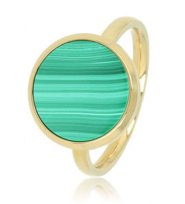 My Bendel Vita ring met groene malachiet goud mt 18 - 3221638