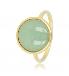 My Bendel Vita ring met groene flourite goud mt. 19 - 3221659