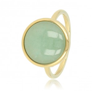 My Bendel Vita ring met groene flourite goud mt. 19 - 3221659
