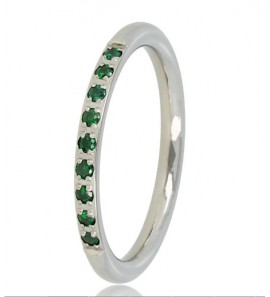 My Bendel Picolo ring met groene zironia's mt. 16 - 3221680