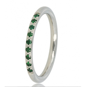 My Bendel Picolo ring met groene zironia's mt. 16 - 3221680
