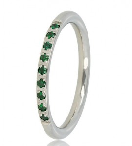 My Bendel Picolo ring met groene zironia's mt. 17 - 3221681