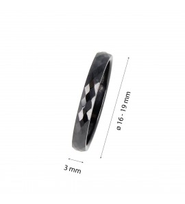 My Bendel Godina ring keramiek zwart mt. 18 - 3221692