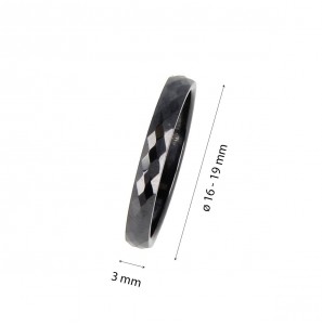 My Bendel Godina ring keramiek zwart mt. 18 - 3221692