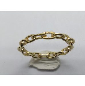 Goud dames ring peperclip schakels mt. 17¢ - 3221855
