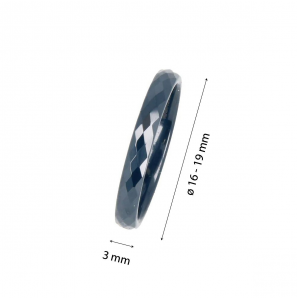 My Bendel Godina ring keramiek donker blauw mt. 16 - 3221698
