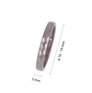 My Bendel Godina ring keramiek grijs mt. 17 - 3221708