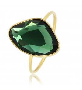 My Bendel Picolo ring met facet steen groen goud mt 16 - 3221723
