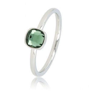 My Bendel Picolo ring met groene steen zilver mt. 17 - 3221740