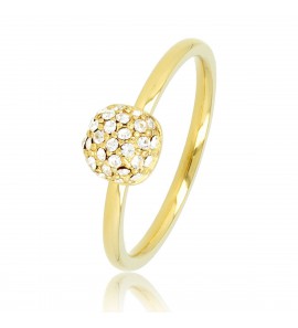 My Bendel Picolo ring met zirkonia's goud mt. 16 - 3221751