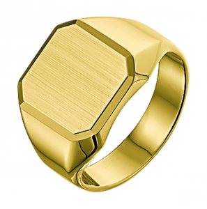 Goud heren ring VK achtkant 13x13 - 3221901