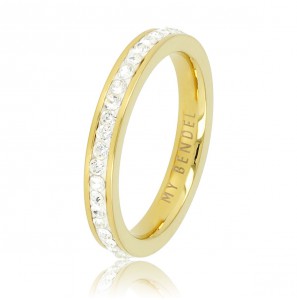 My Bendel Picolo ring rondop steentjes goud mt. 18 - 3221797