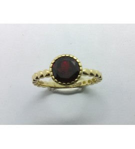 Goud dames ring met granaat mt. 17½ - 3221883