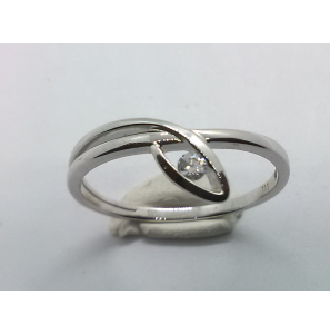 Goud wit dames ring zirkonia  mt. 18 - 3221900