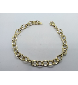 Goud armband ovale schakels 6.4 mm 19 cm - 3221924