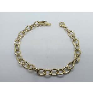 Goud armband ovale schakels 6.4 mm 19 cm - 3221924