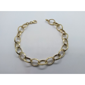 Goud armband ovale schakels 8.8 mm 20 cm - 3221926