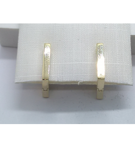 Goud klap-creolen vierkant 12.5 x 2 mm - 3221957