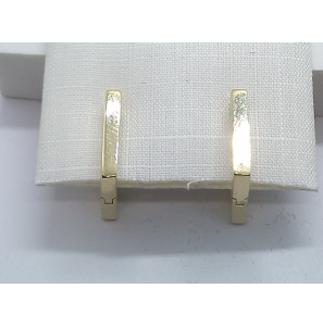 Goud klap-creolen vierkant 12.5 x 2 mm - 3221957