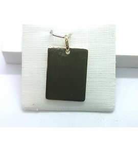 Goud graveerplaat rechthoek 19.7 x 14.7 mm - 3221960