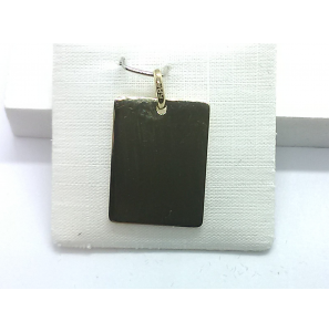 Goud graveerplaat rechthoek 19.7 x 14.7 mm - 3221960