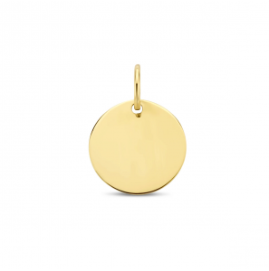 Goud graveerplaat rond 18 mm - 3221962